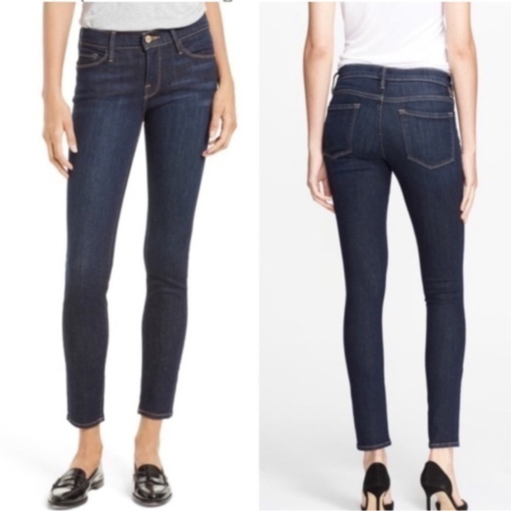 Frame Le Mid Rise Skinny de Jeanne Crop Ankle Jeans 27